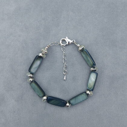 Браслет черный перламутр-каре